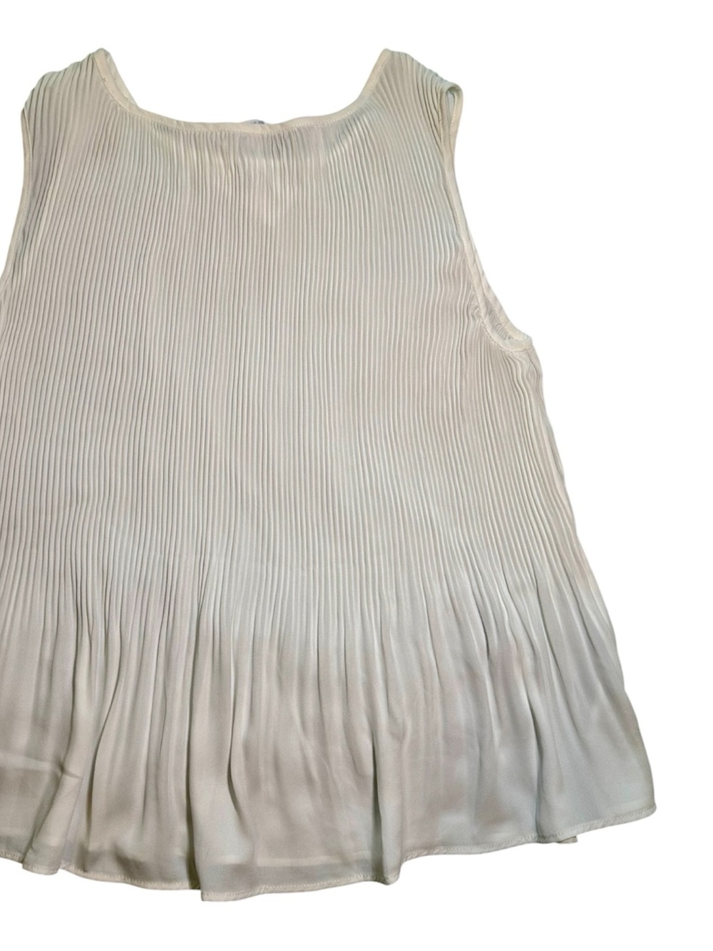 NWT BB Dakota Steve Madden Ivory Ribbed Pleated Peplum Tank Top L